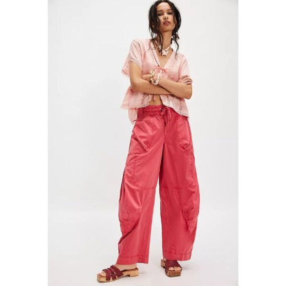 NWT FREE PEOPLE Onset Pants - Color: Berry Twist - Picture 1 of 4